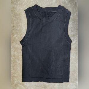 Athleta Black Ribbed Tank Top